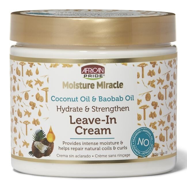 Afrcain Pride- Moisture Miracle (Coconut Oil &amp; Baobab Oil) LeaveIn Cream