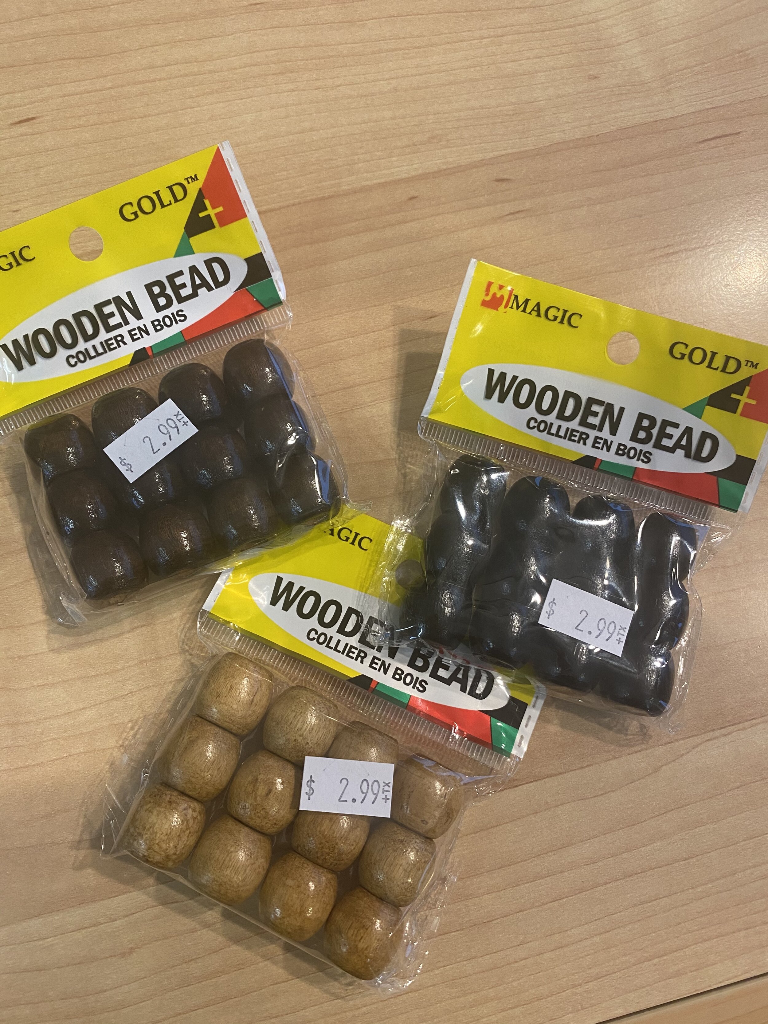 Wooden Bead ( Perles pour cheveux )