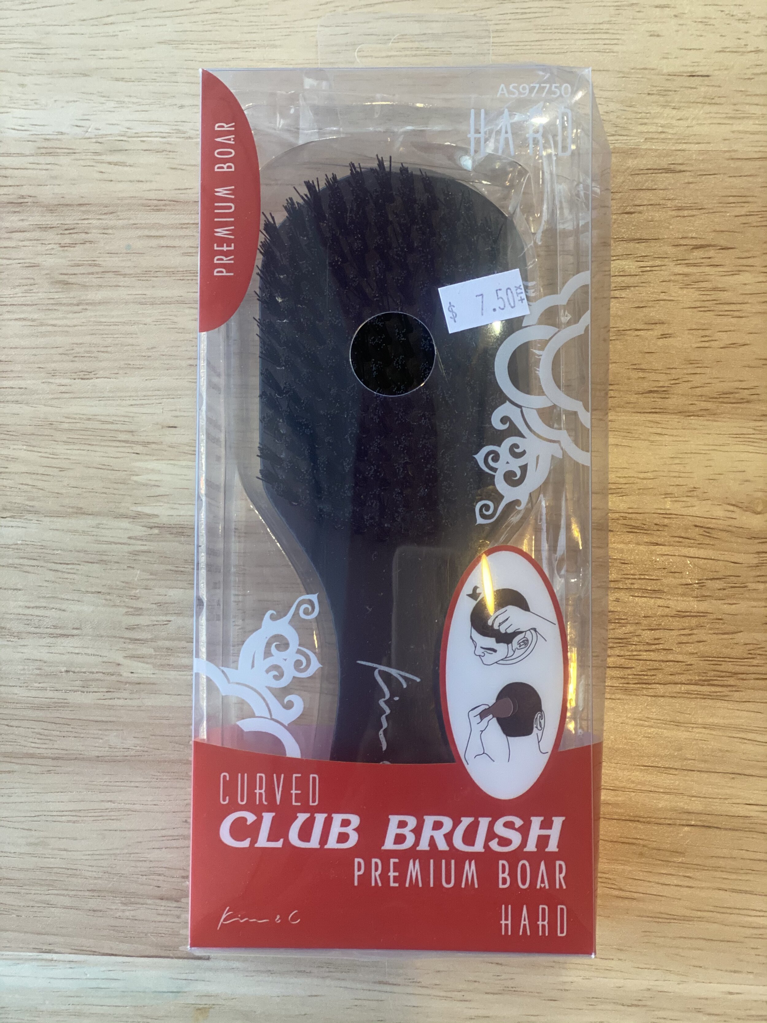 Curved club brush