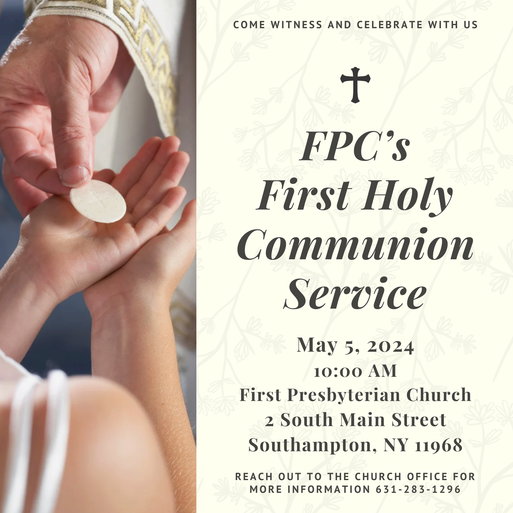 Cream with Photo First Communion Invitation.png