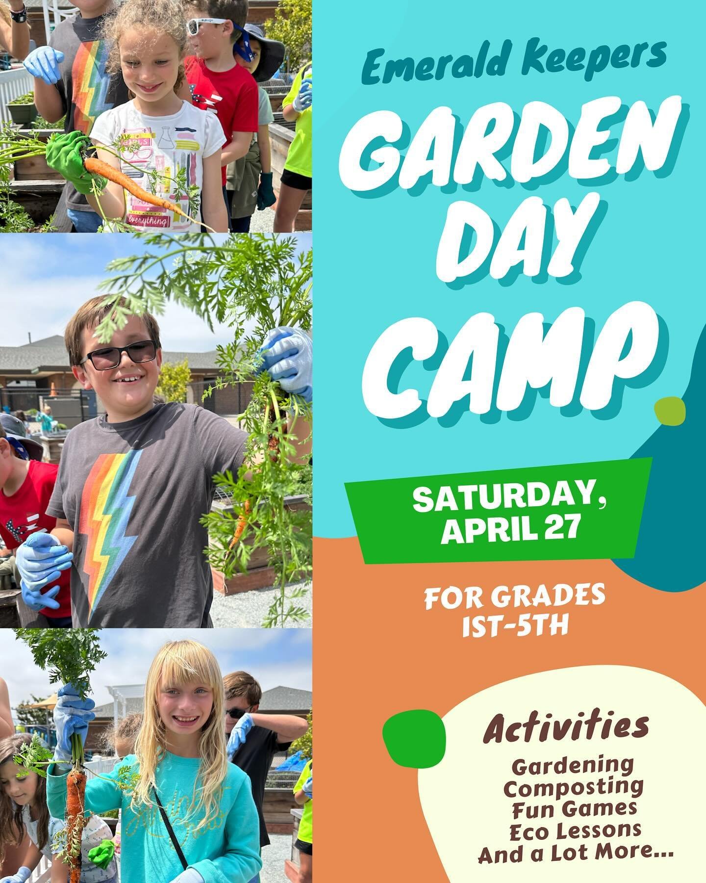 ONE MORE DAY TO SIGN UP! ✏️🌻

At camp, kids get hands on experience with gardening, composting, and fun environmental lessons! 💚

All proceeds help fund the year-round upkeep of our beautiful community garden. 🍓🌱

Sign up link in bio!