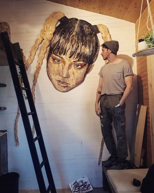 BACK AT IT !!!!! First one in my new studio !!!
I'm stoked, it's just big enough for my giant paintings in here. Great things to come..2020 is insane so far but I still have faith in this year being amazing.

I feel in my zone here, which I was reall