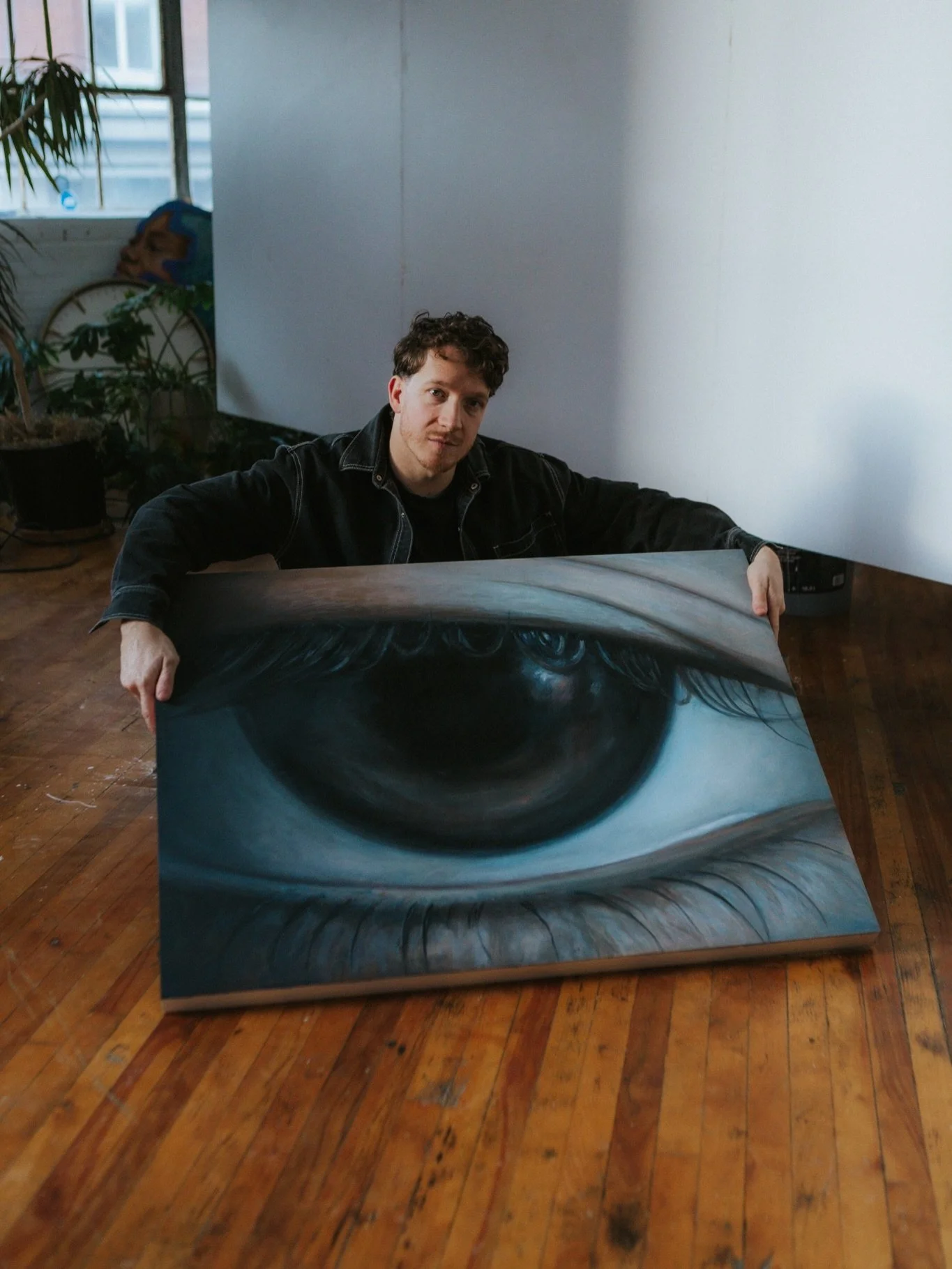 &ldquo;The eyes, Chico. They never lie.&rdquo;

This was my first time painting a cropped eye at this scale since my mini series, and the presence is undeniable.
There&rsquo;s a strange moment when a painting finally clicks,
when this flat wood panel