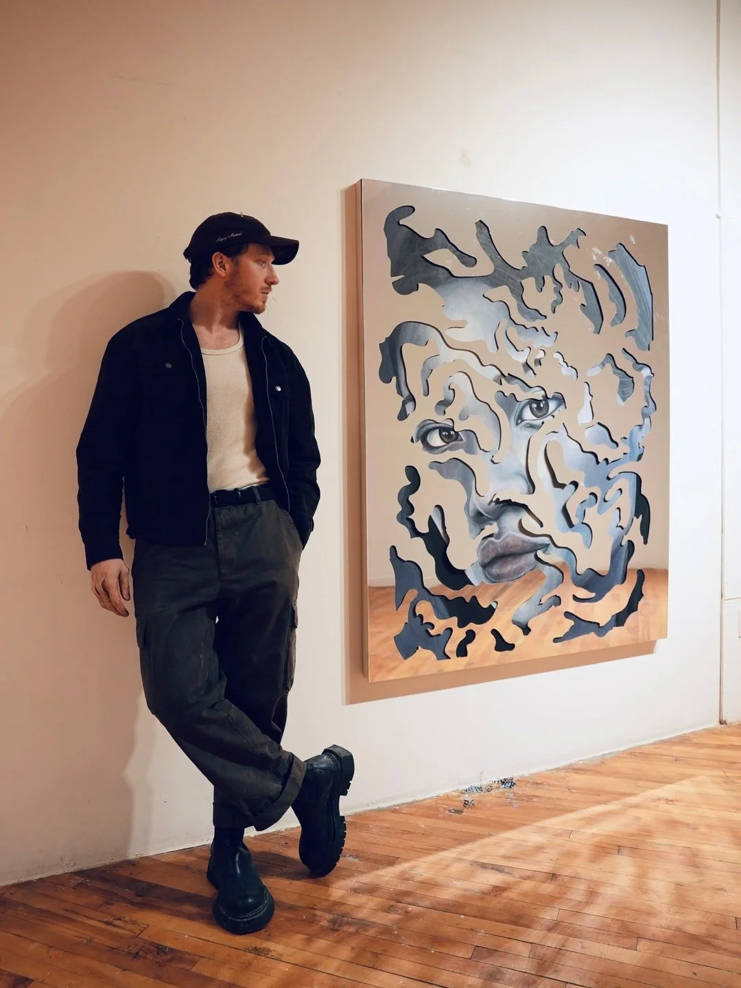 Title: To see / To be seen 
Year: 2026 
Dimensions: 48&rdquo; x 60&rdquo; 
Medium: Wood, acrylic paint &amp; aluminum mirrors
Available : dm for to inquire

Photos : @itzprinceajayi 

#art #montrealart #mtlart #parisart #torontoart