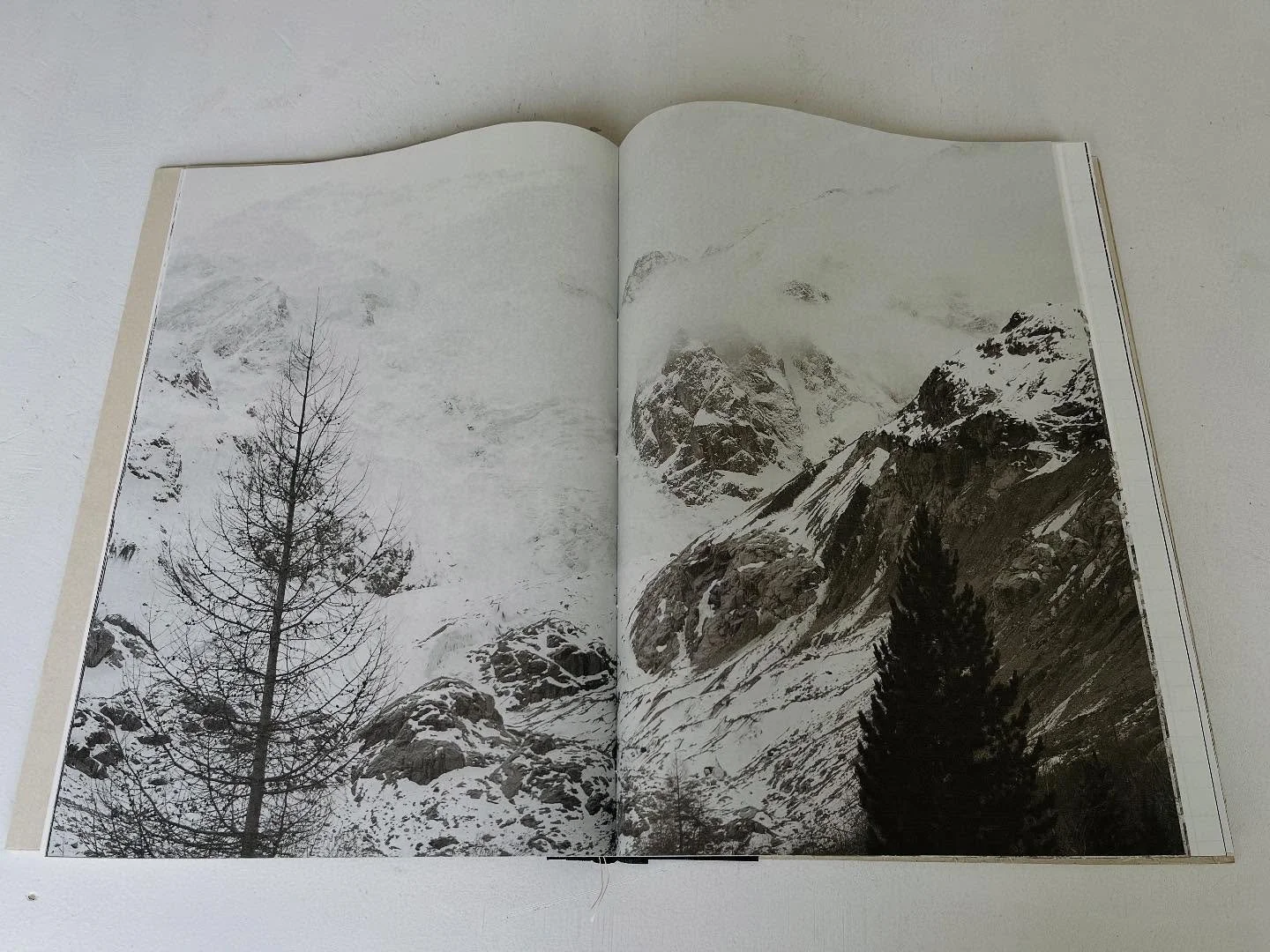 &lsquo;In Search of Nijinsky&rsquo; 
Spread of my Book dummy. 

The Engadin Mountains are a stunning region in the Swiss Alps, home to the Morteratsch Glacier &mdash; an impressive, but rapidly melting, body of ice near St. Moritz. More than a centur