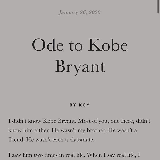 Life is short. We will miss you Kobe. #resuscitatingyou #ripkobe #kobebryant https://www.resuscitatingyou.com/blog/ode-to-kobe-bryant