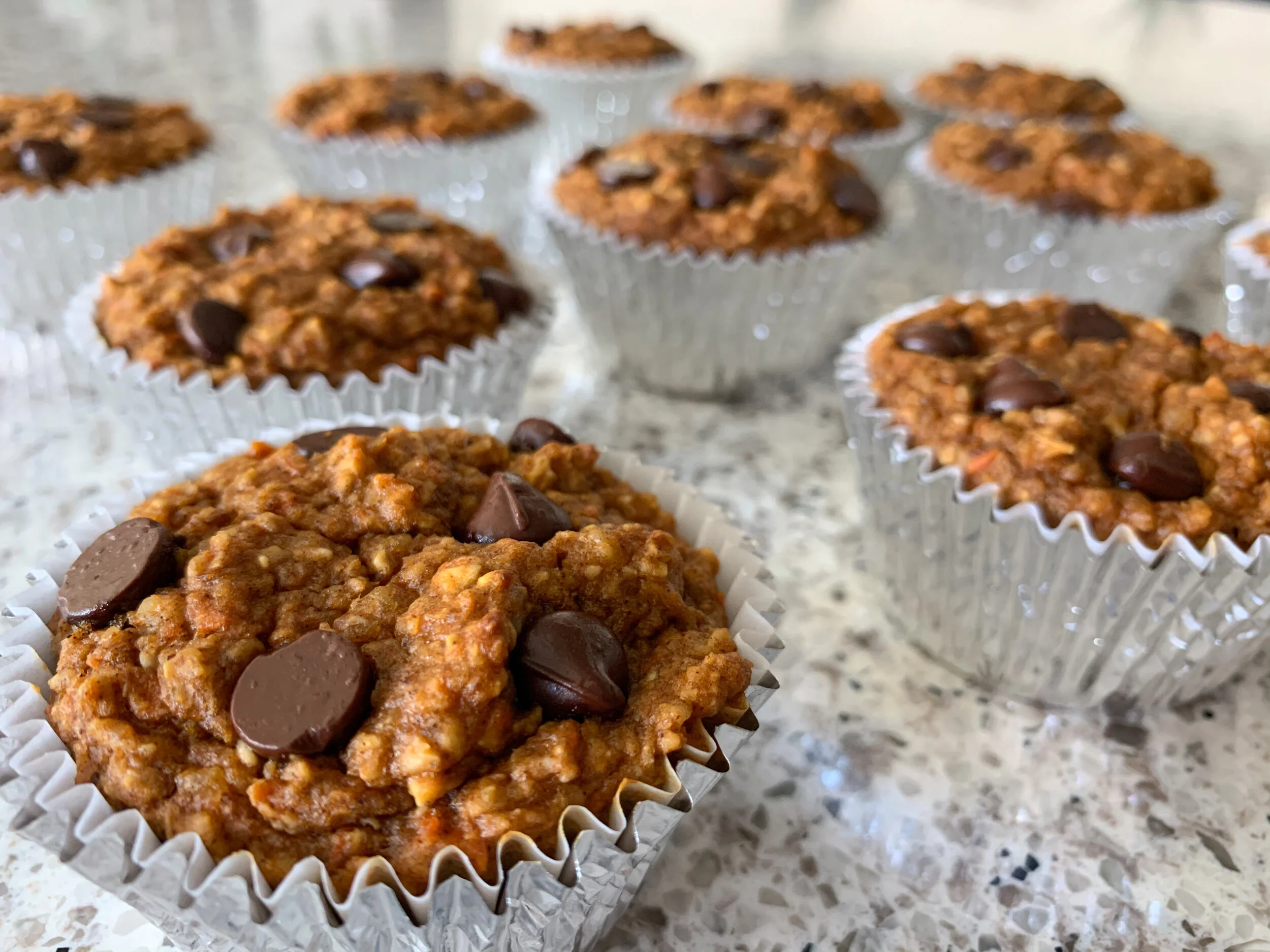 Healthy Yam Oatmeal Muffins