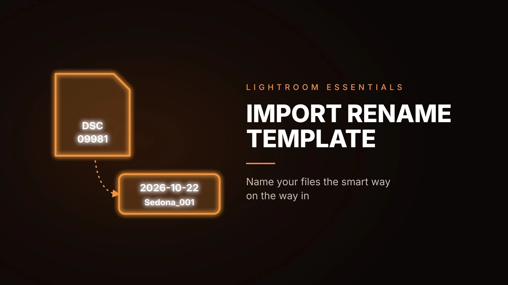 Lightroom Classic import rename template video cover