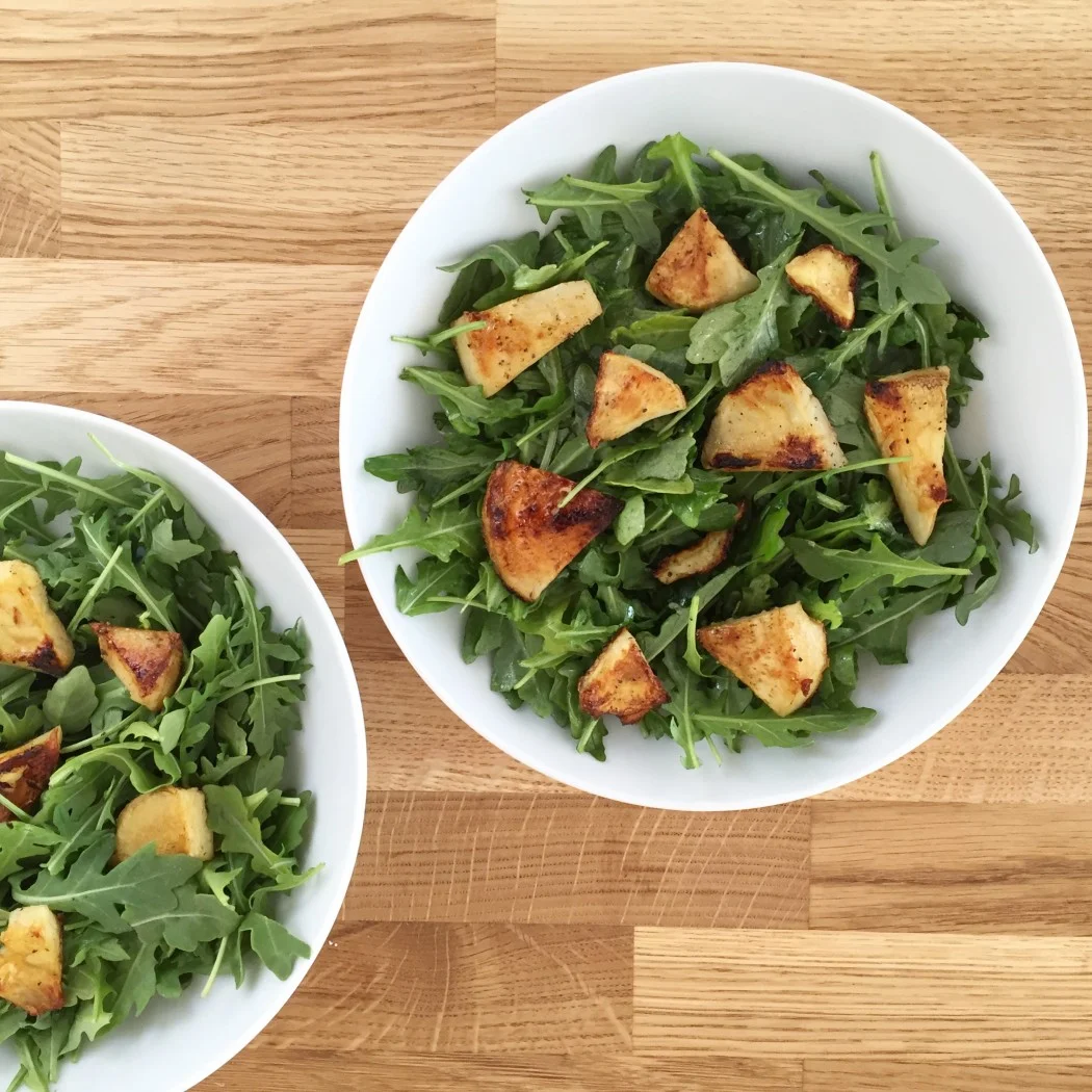 Crispy Artichoke + Arugula Salad