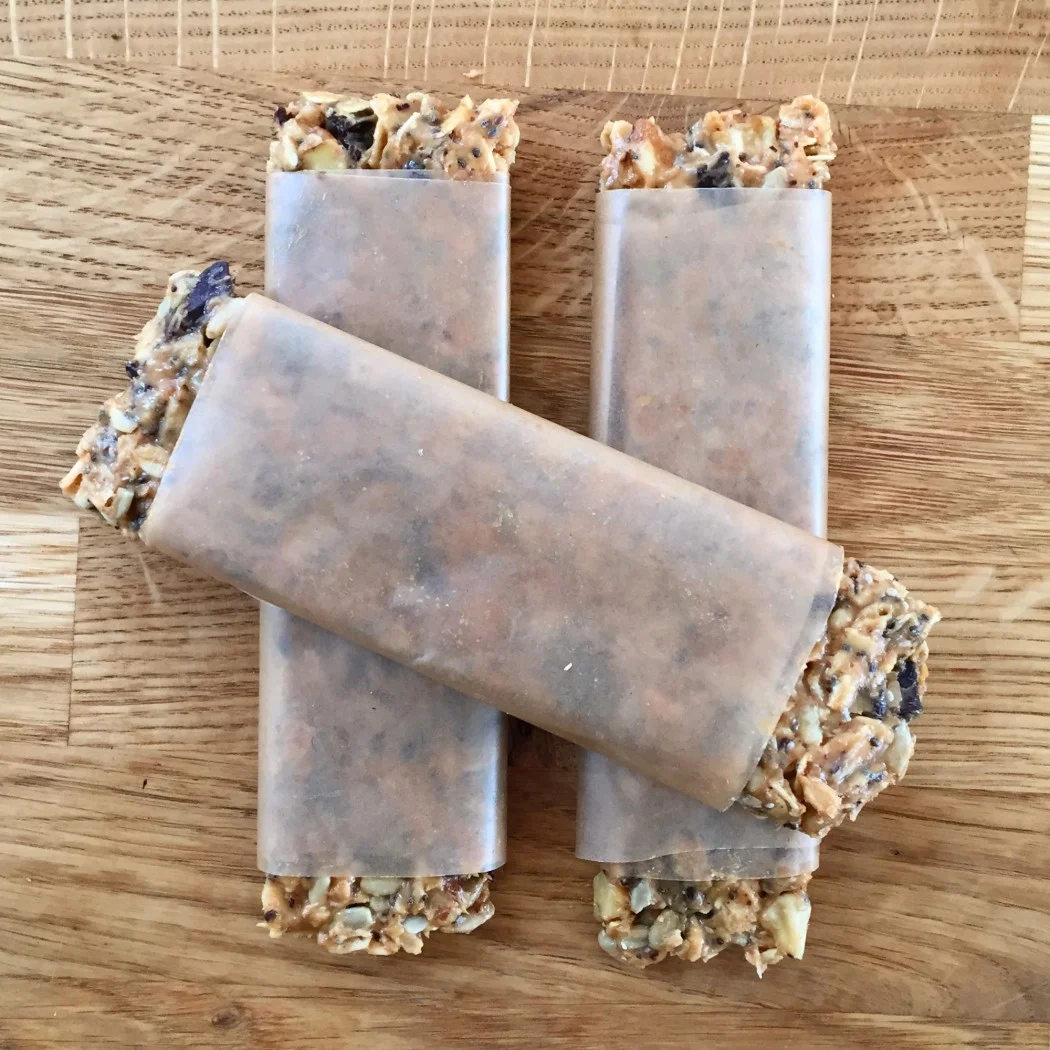 No-Bake Chocolate + Peanut Butter Granola Bars