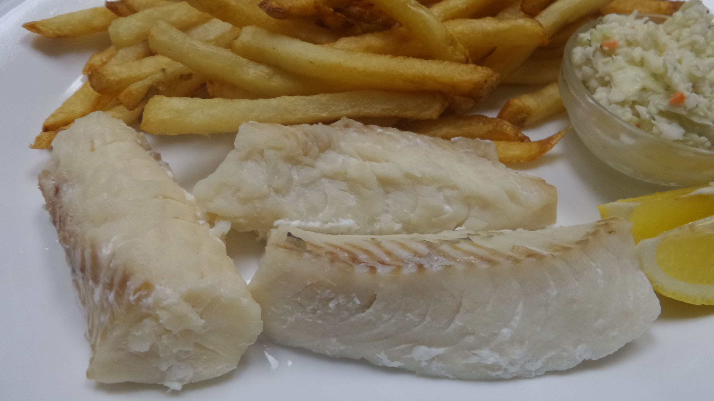3 Pcs Haddock and Chips (Steamed)