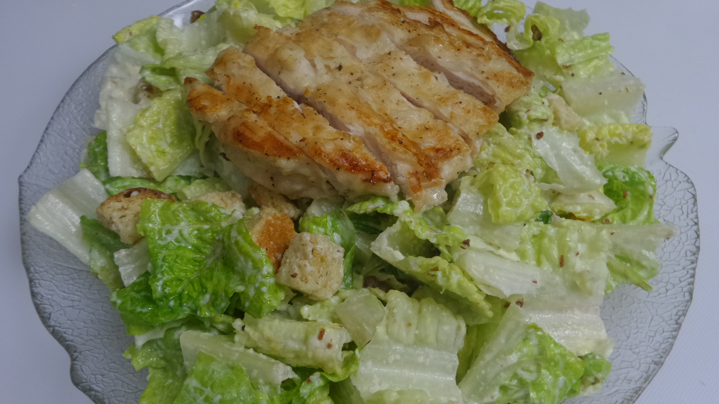 Chicken on Caesar Salad