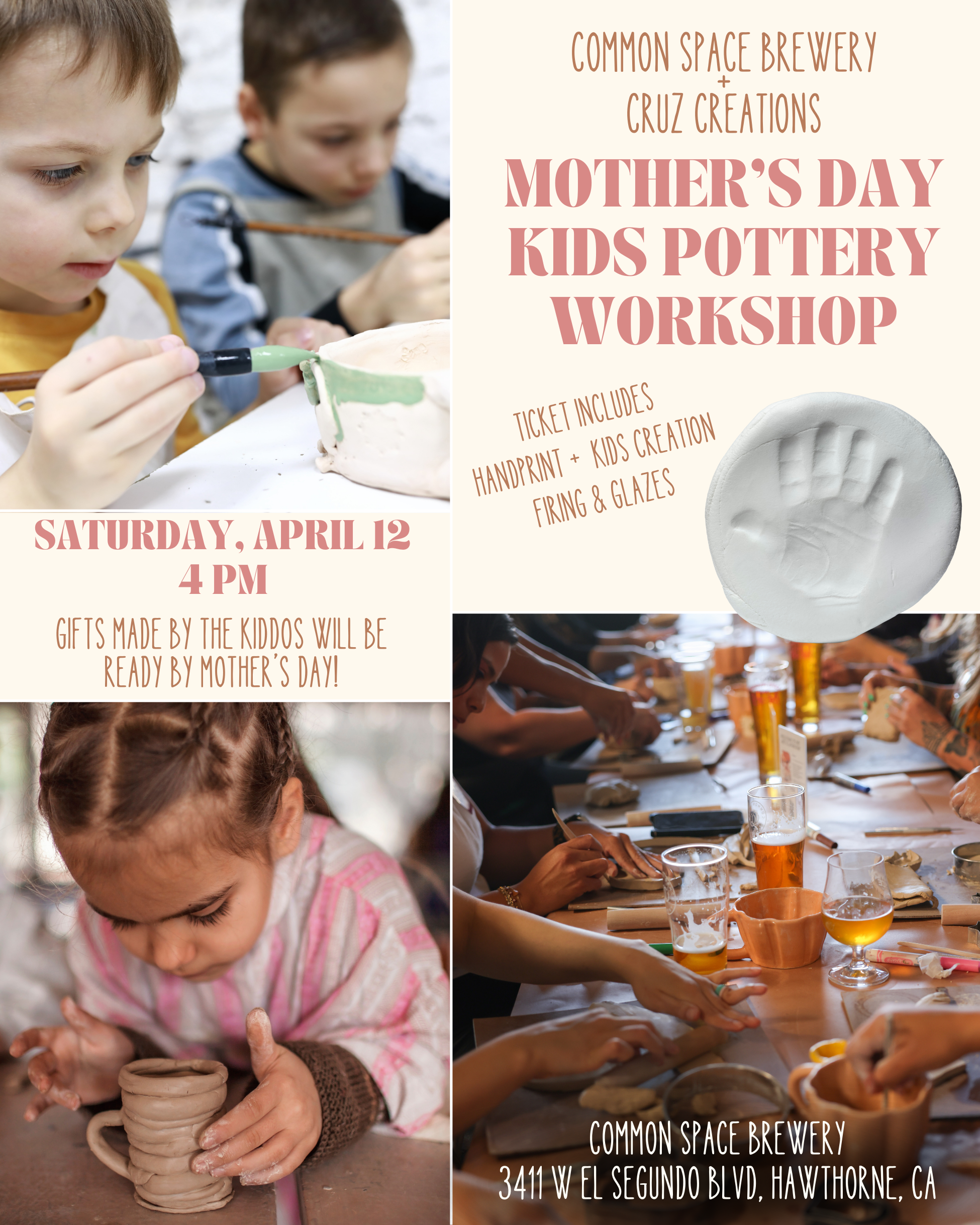 Kid's Pottery Workshop with Cruz Creation