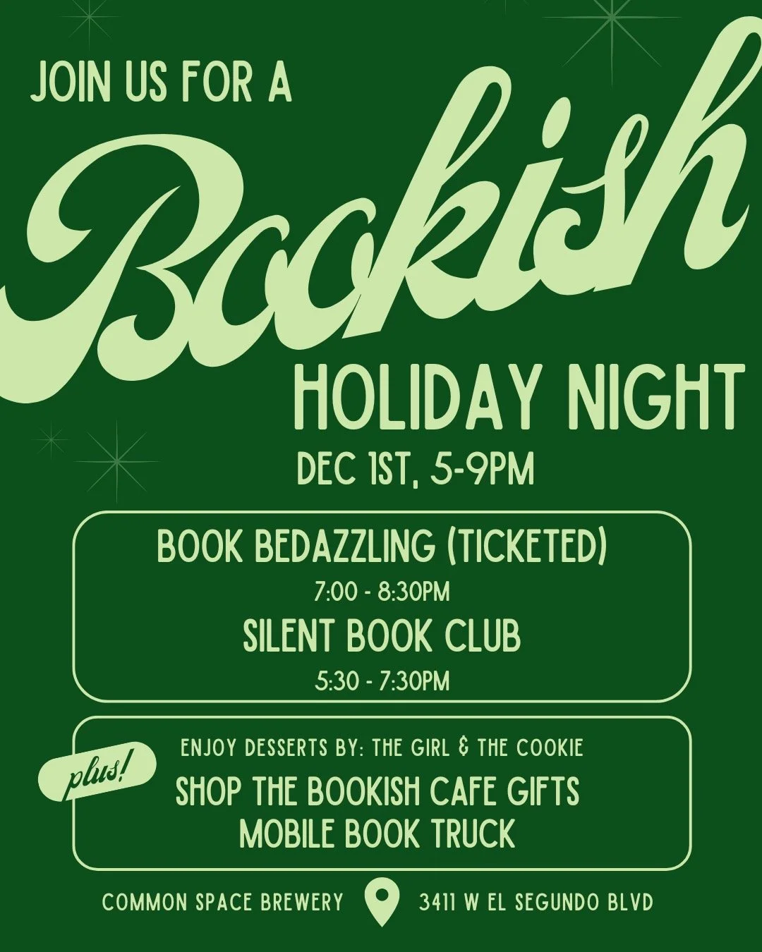 Bookish Holiday Night