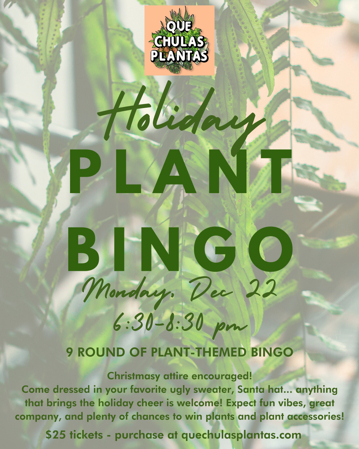 Holiday Plant Bingo