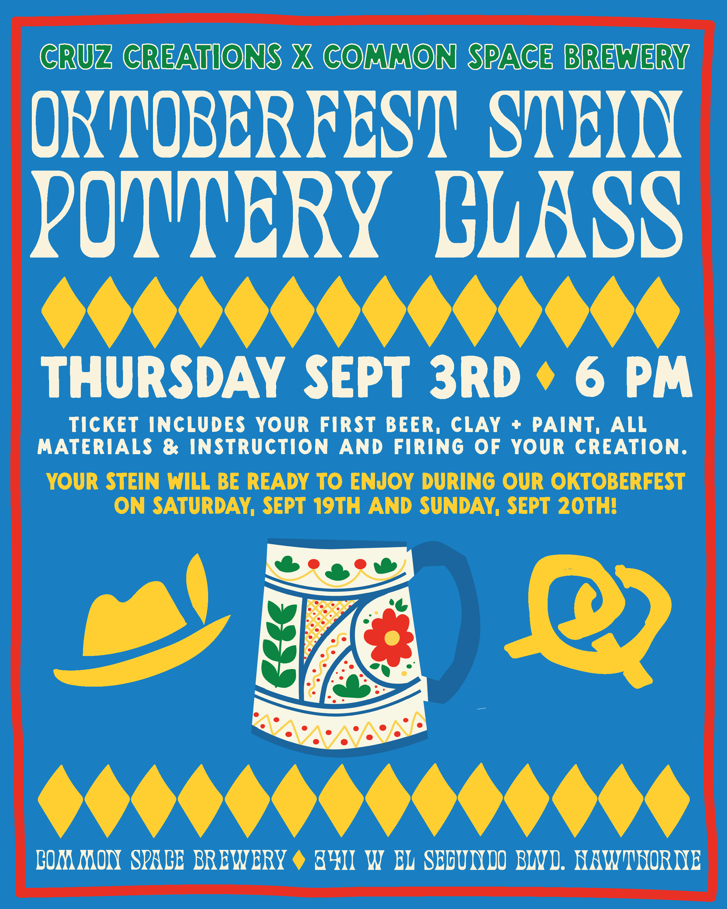Pottery Oktoberfest Stein Making Class