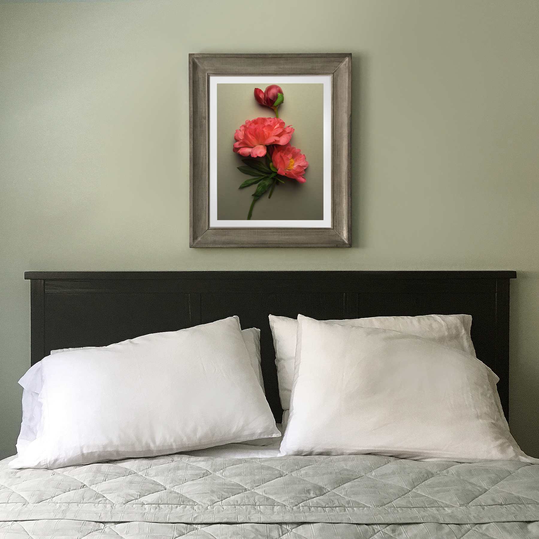 Peonies Over the Bed