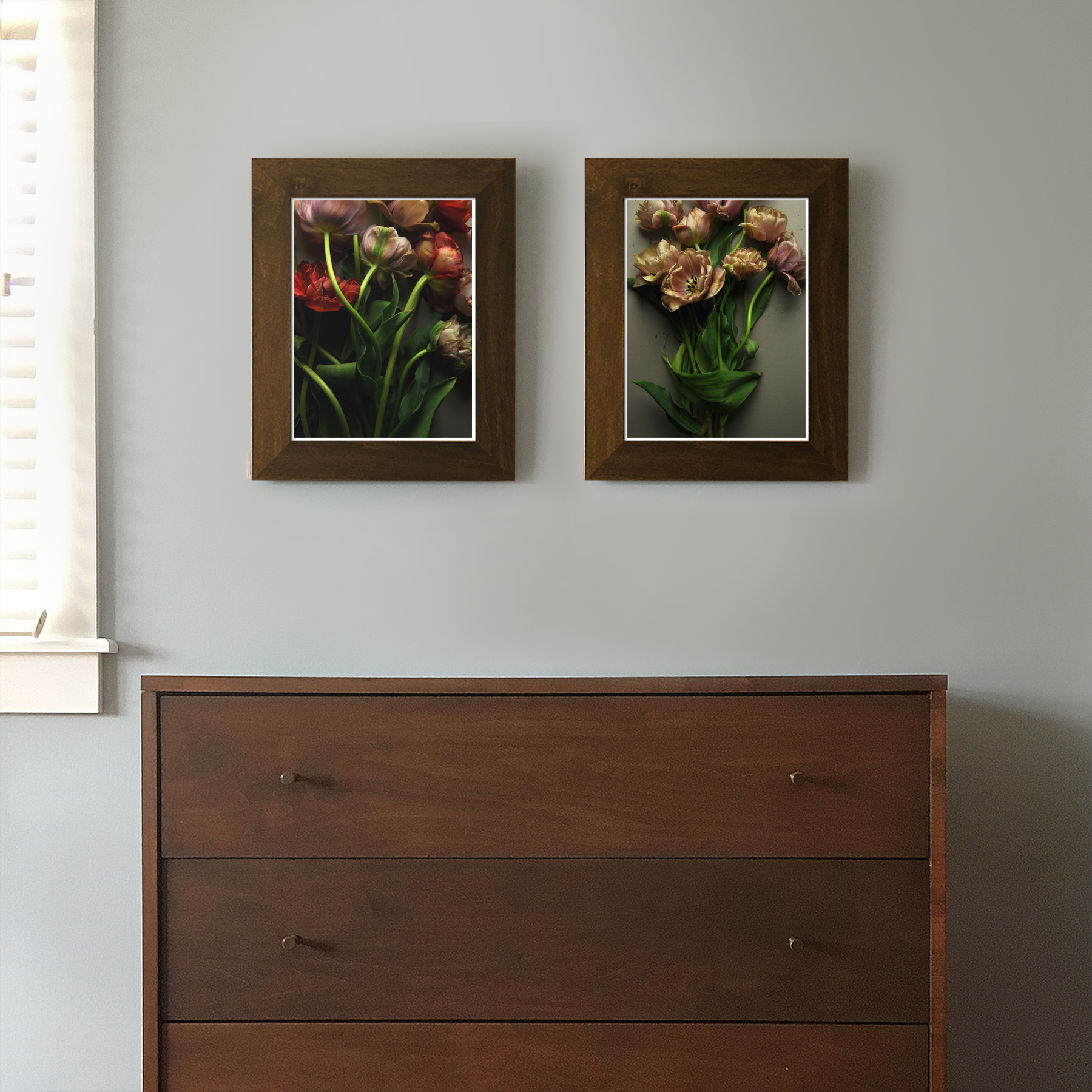 2 Tulips over the Dresser