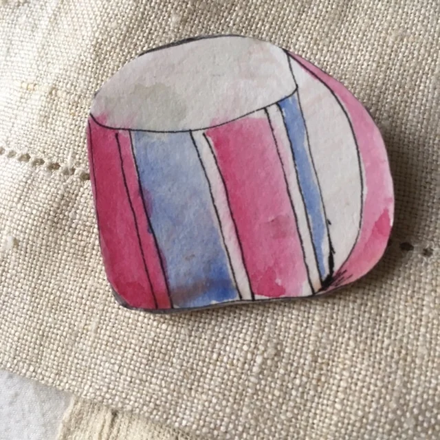 Stripy Mug Brooch