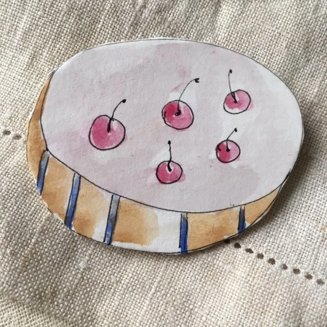 Cherry Bowl Brooch