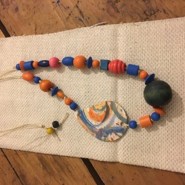 Orange and Blue Necklace