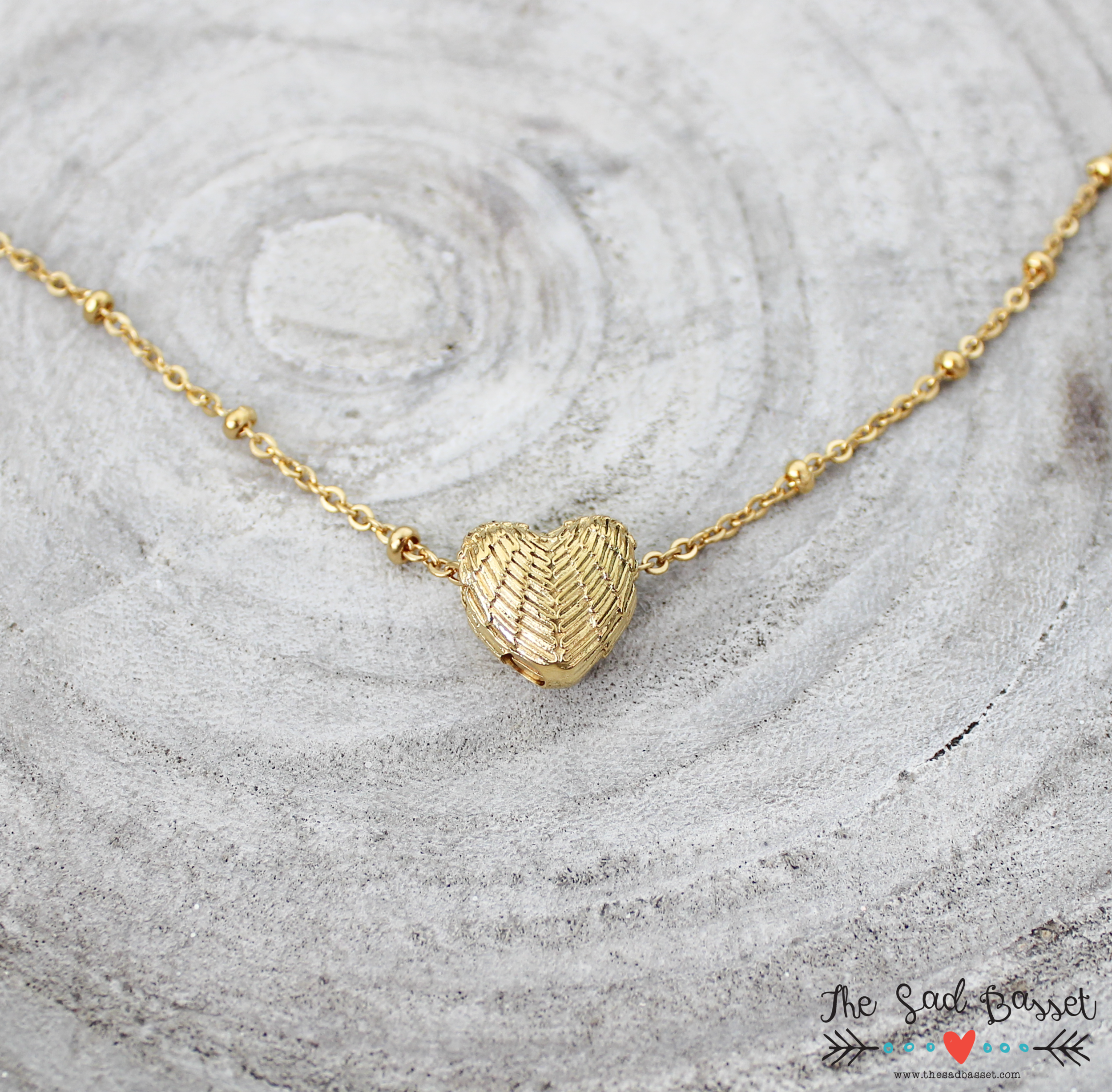 Gold Cremation Ash Necklace