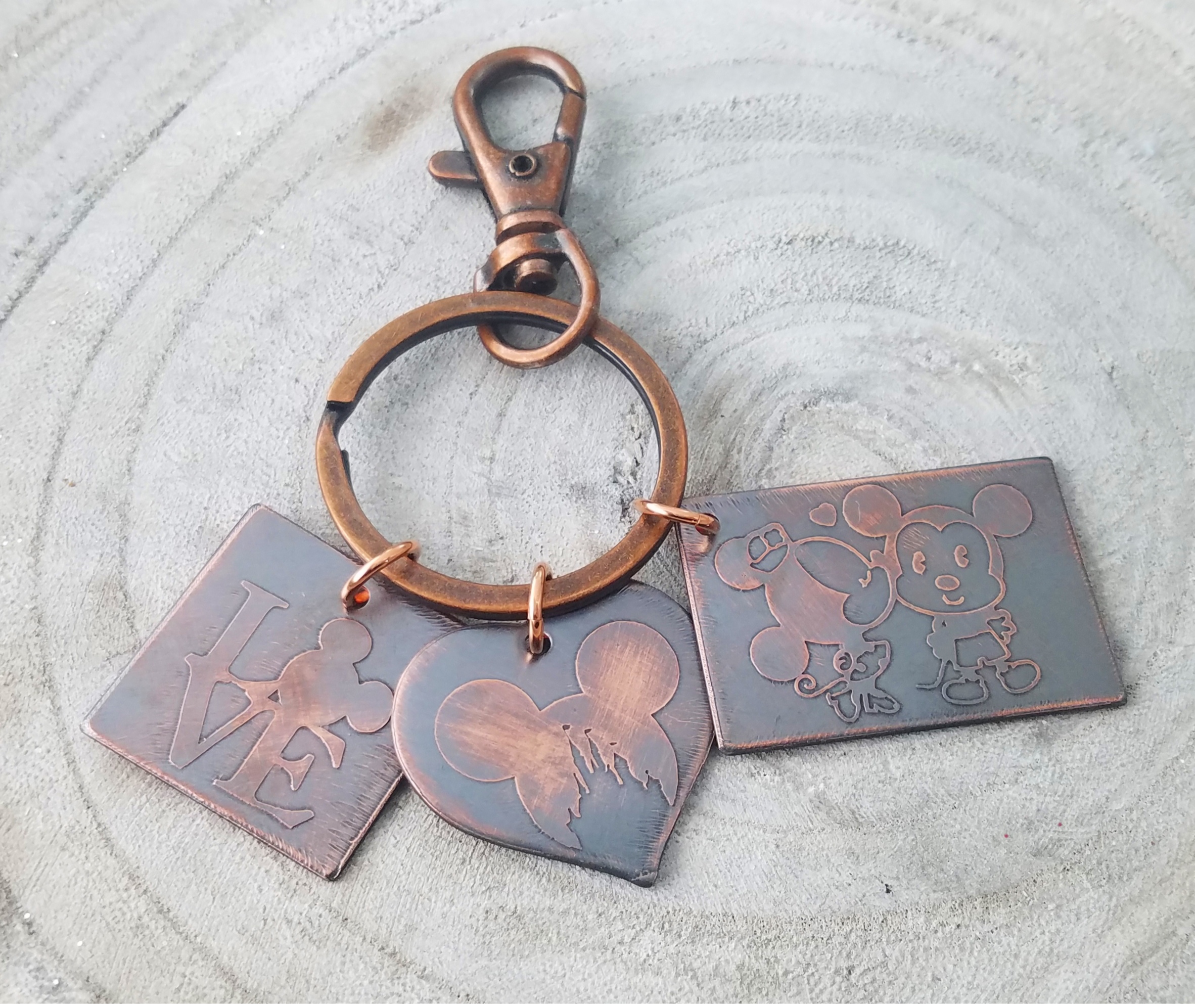 Etched Disney Keychain