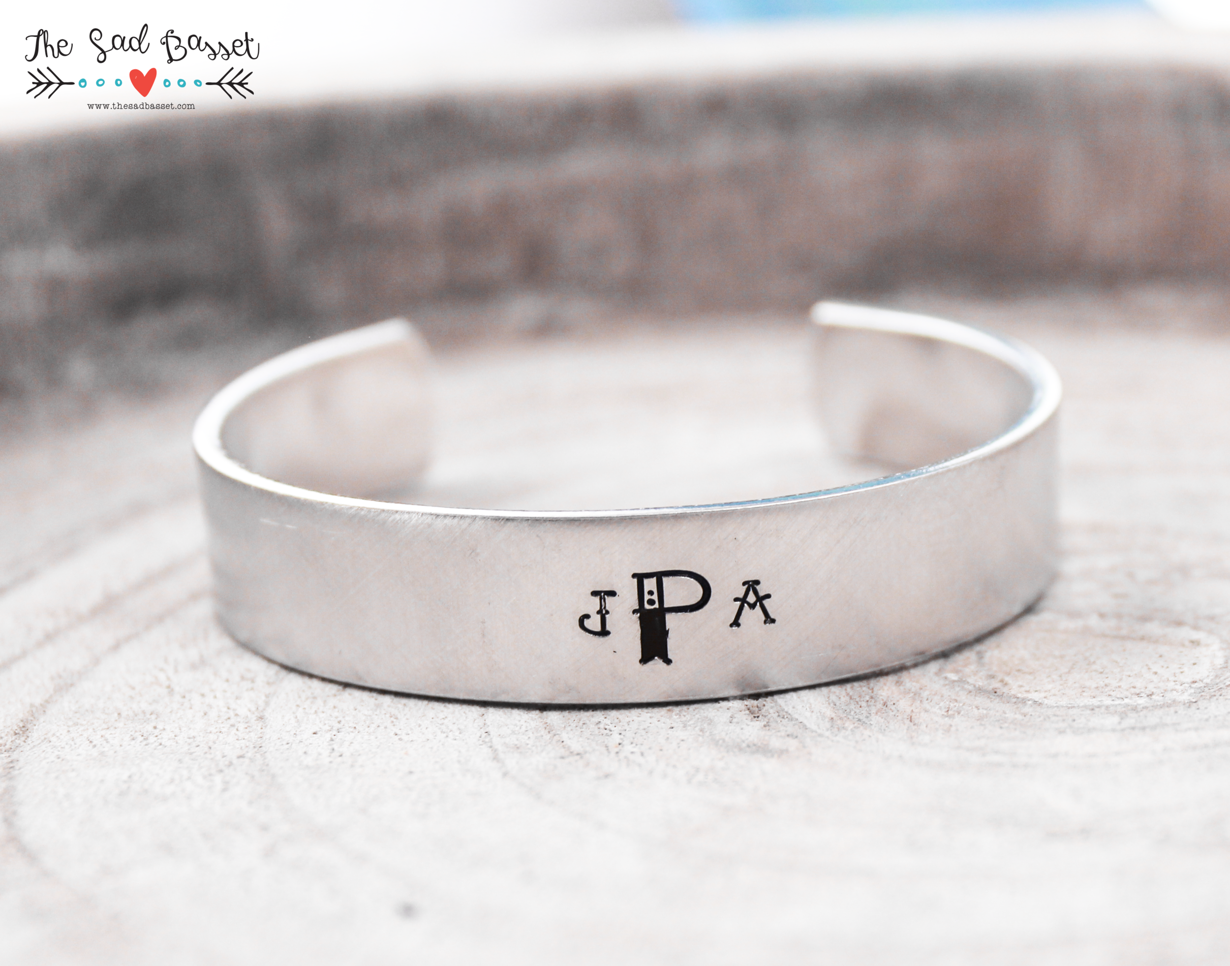 tattoo monogram bracelet