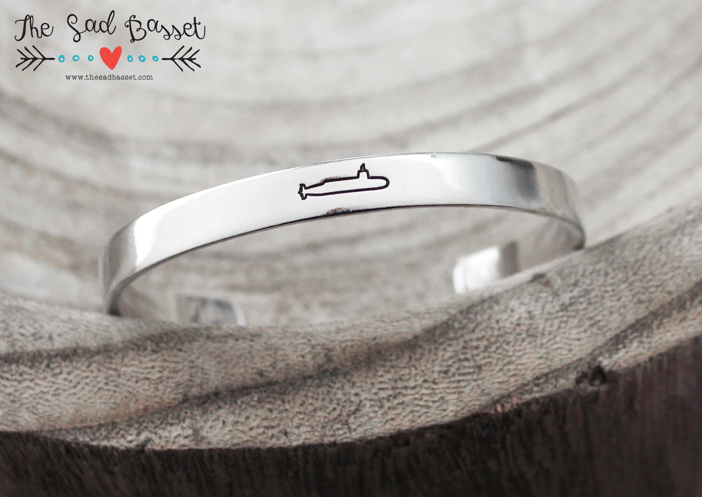 USN submarine cuff bracelet