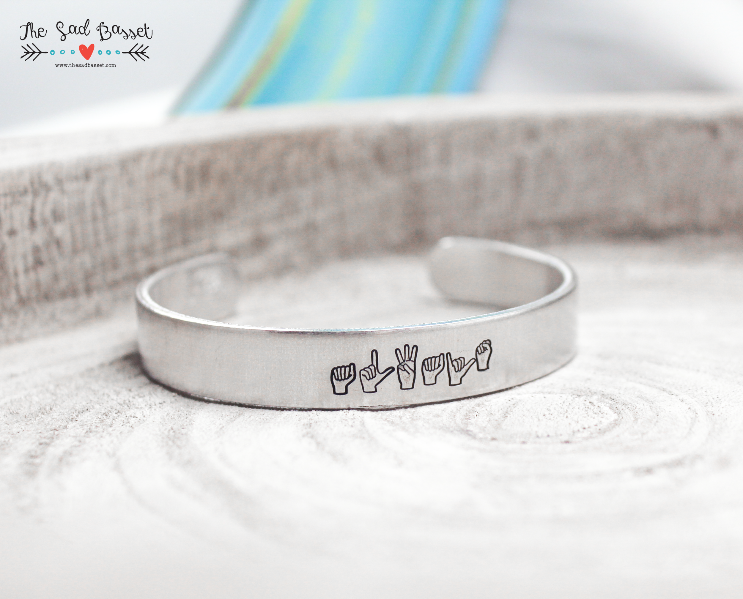 Personalized Sign Language Cuff Bracelet