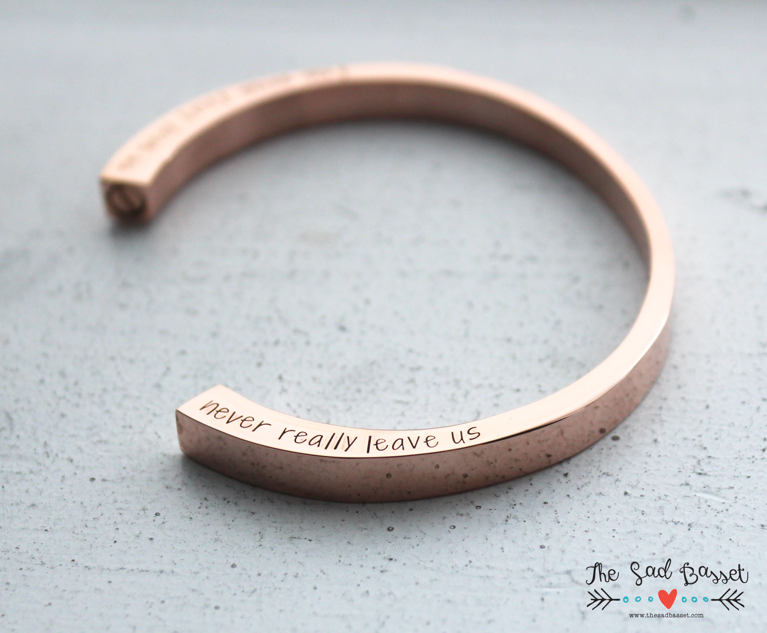 personalized cremains bracelet