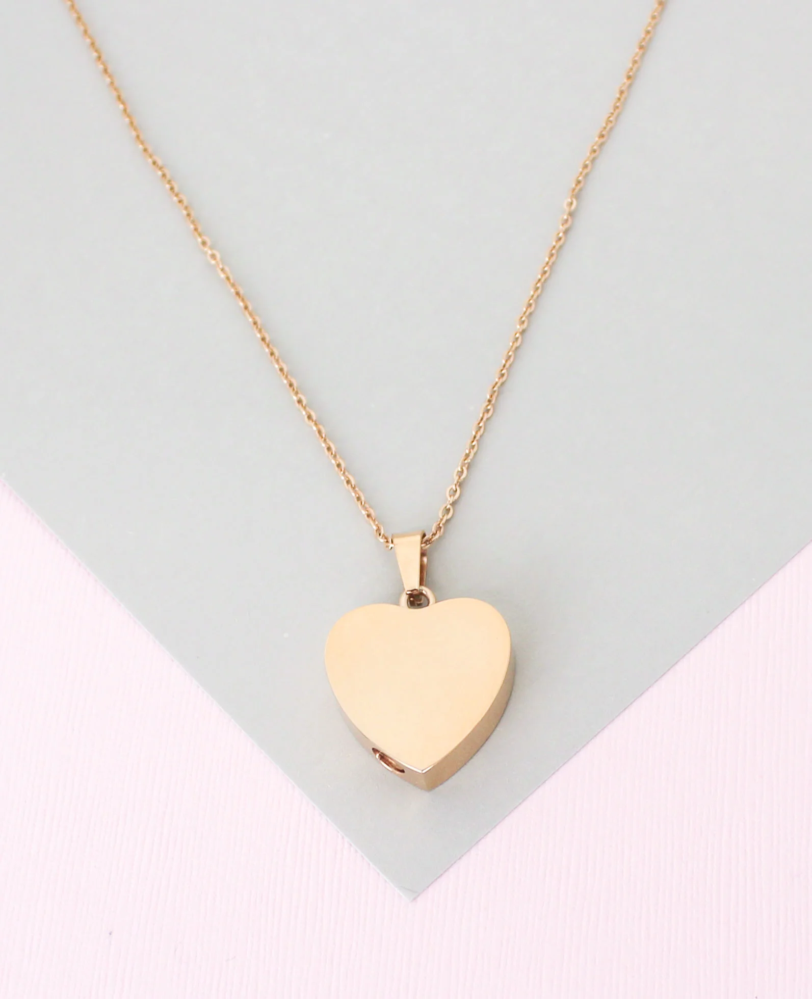 personalized rose gold urn necklace