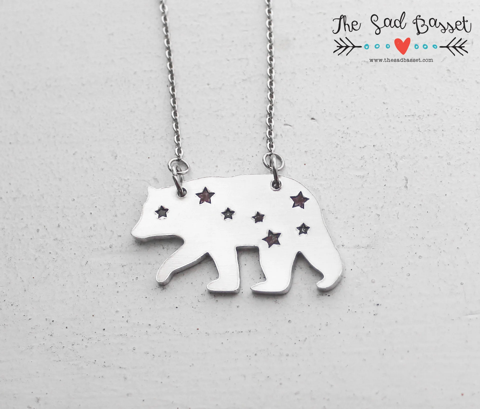 Big Dipper bear necklace