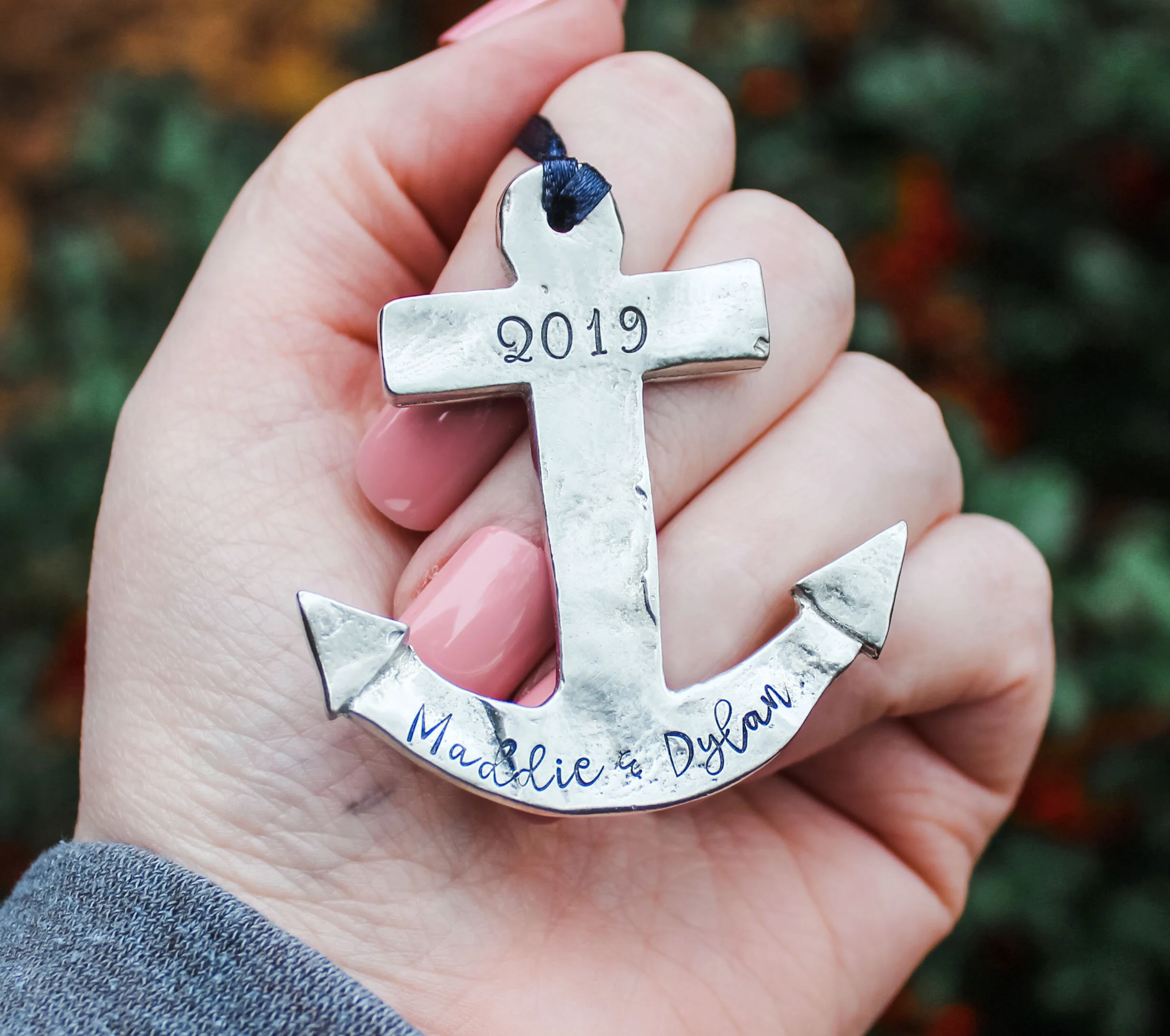 Pewter Anchor ornament