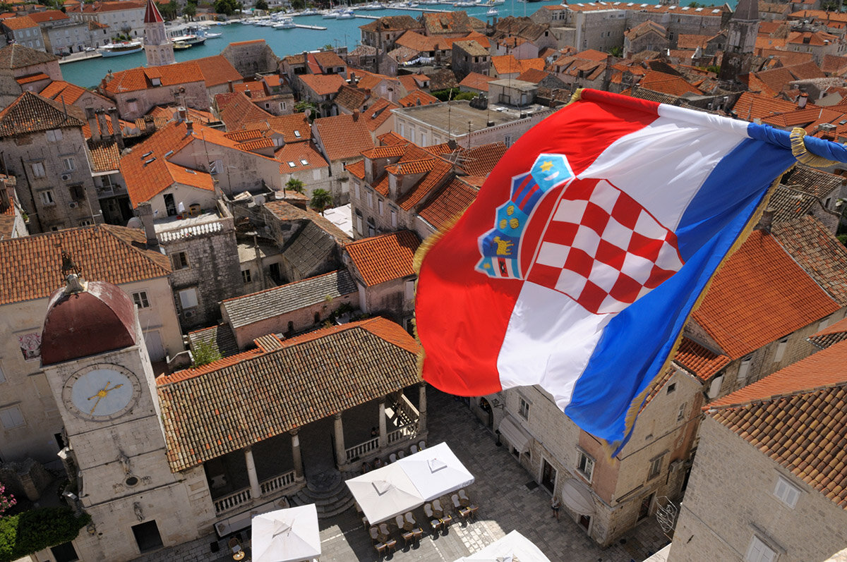 Croatian flag over Trogir.jpg