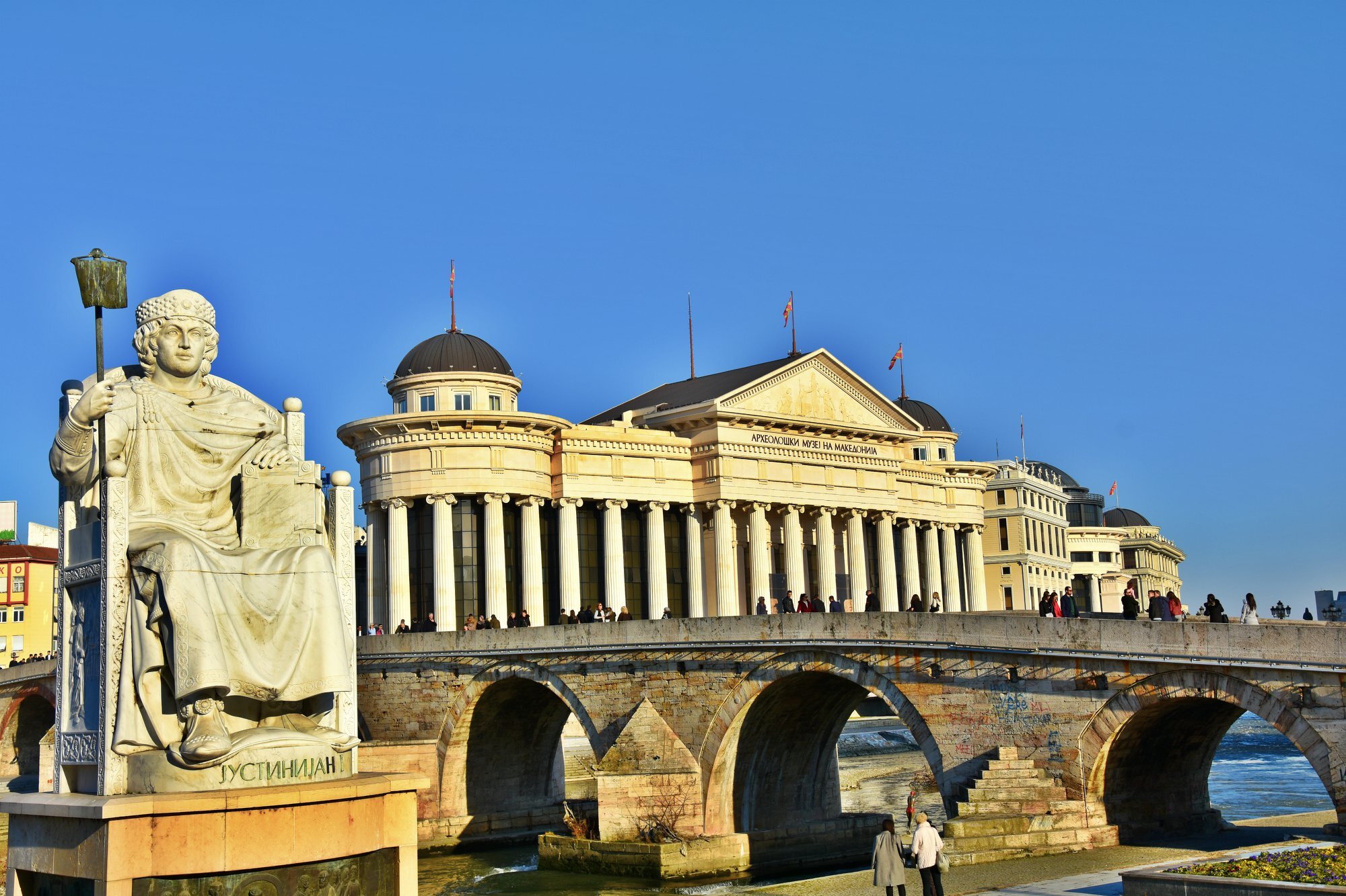 EM Skopje bridge and statue.jpg