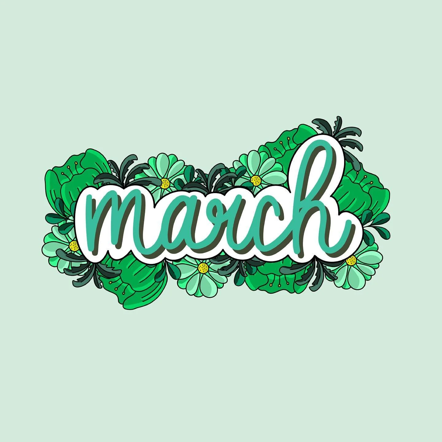 It&rsquo;s March 1st! 
Here is the design I came up with for March! I hope you all like it! 

Every month I will be posting the headers that I designed for said month! I&rsquo;m excited to show you all what I came up with! 
Swipe ⬅️ to see how it loo