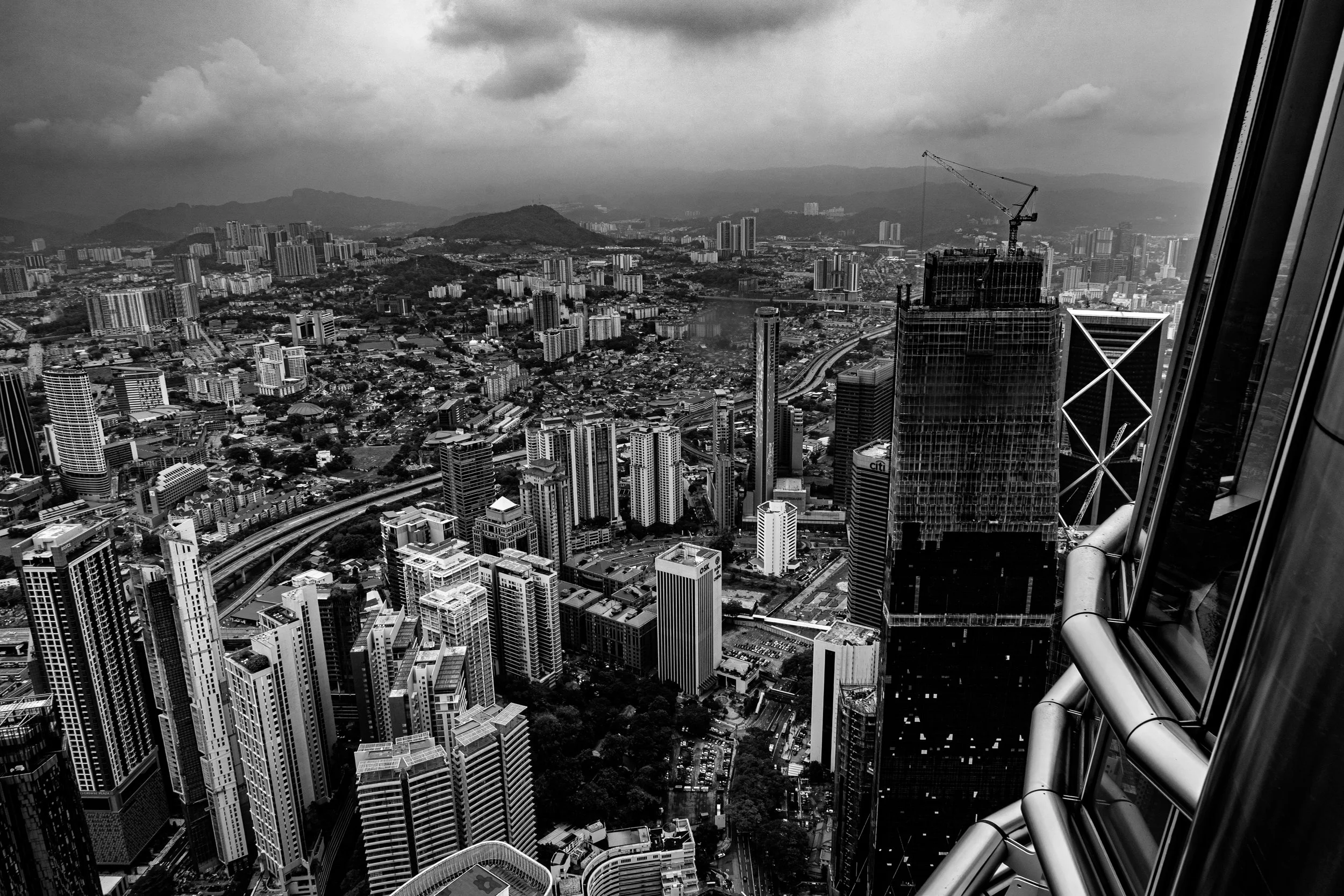Panorámica de Kuala Lumpur dese el observatorio de las Torres Petronas