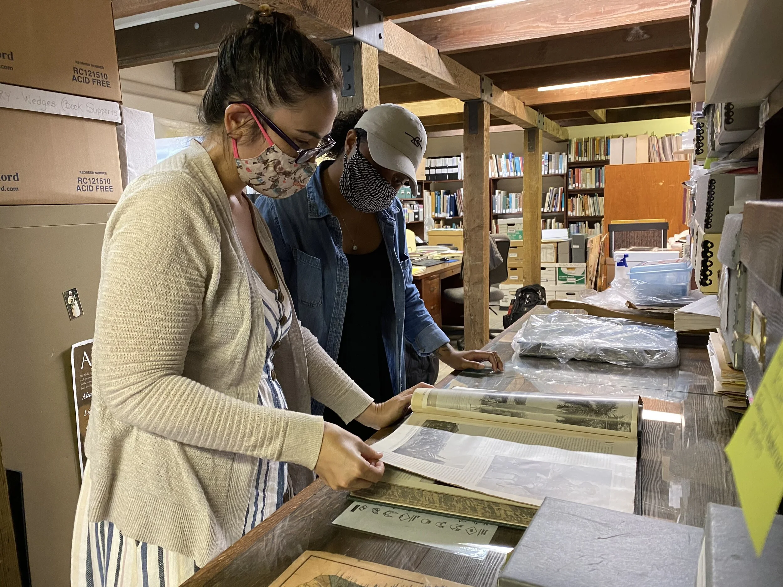 UH-Hilo grad student interning in Kona Historical Society's archives