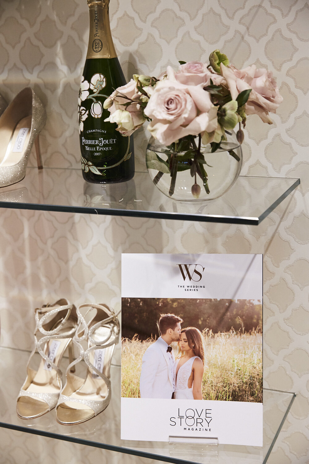 The Wedding Series Magazine, Perrier Jouet and Jimmy Choo heels available from David Jones