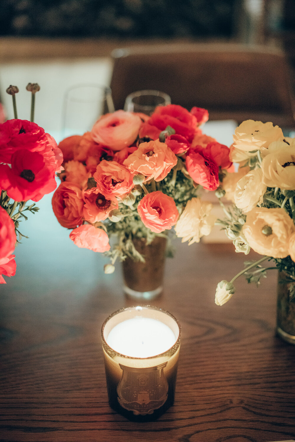 Exclusive Cire Trudon candles perfectly scented and subtly lit the stunning space as guests sat down to the lavish feast ahead.