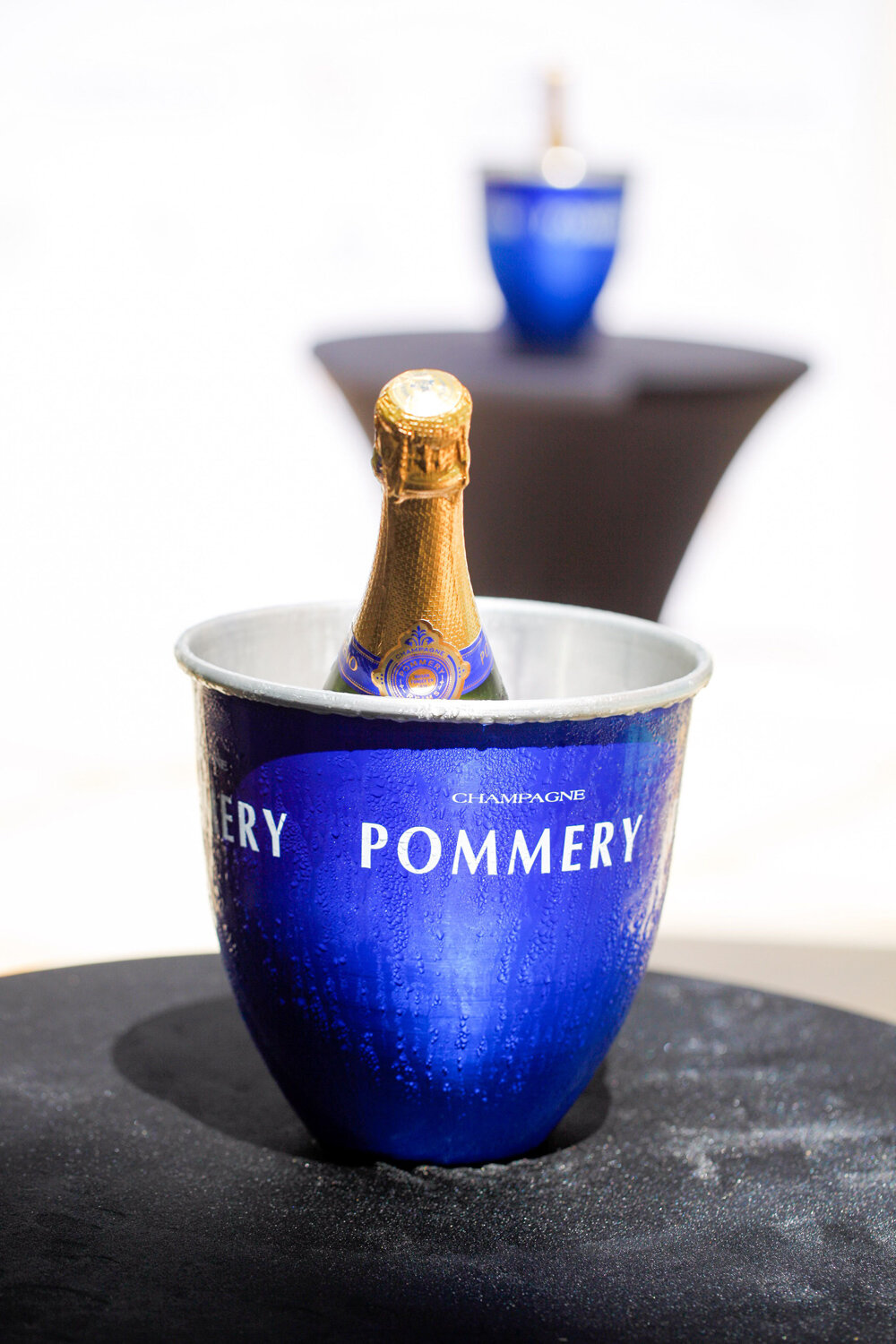 Guests were served Pommery Champagne