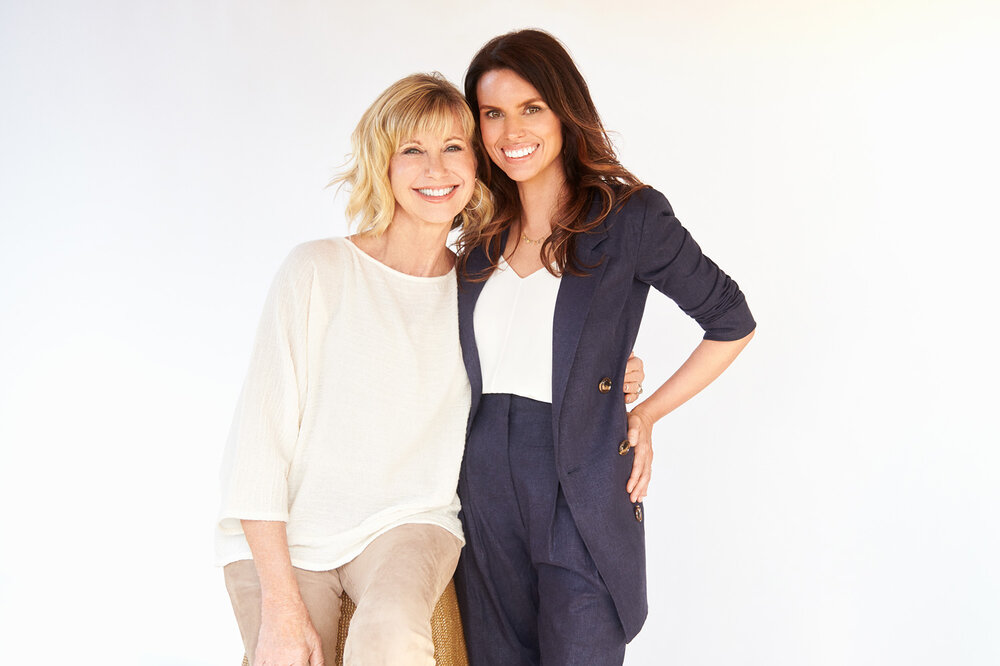 Retreatment Botanics Founder Olivia Newton-John with General Manager and Brand Developer Trudi Jaye