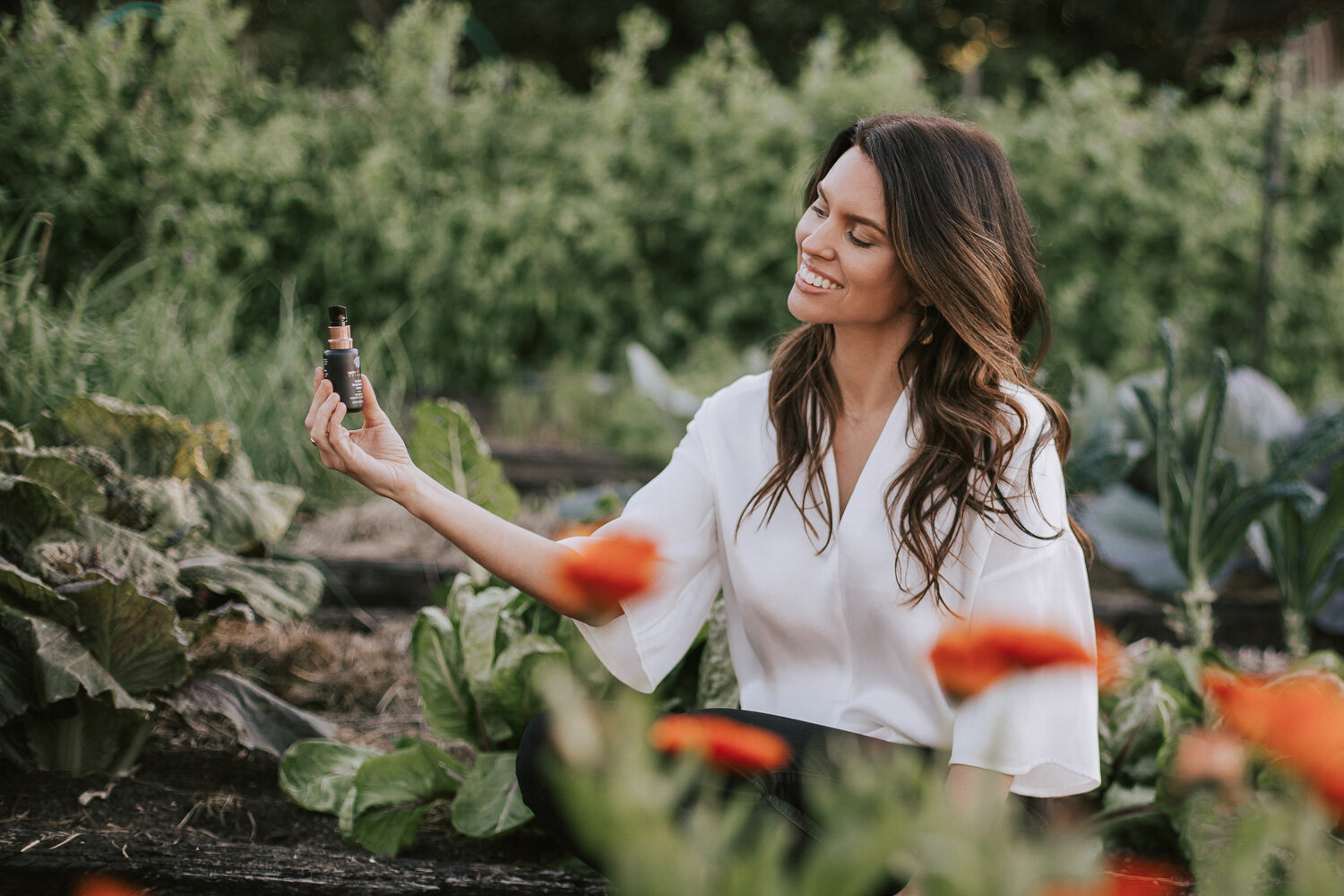 Trudi Jaye in the majestic gardens of Gaia Retreat and Spa in Byron Bay