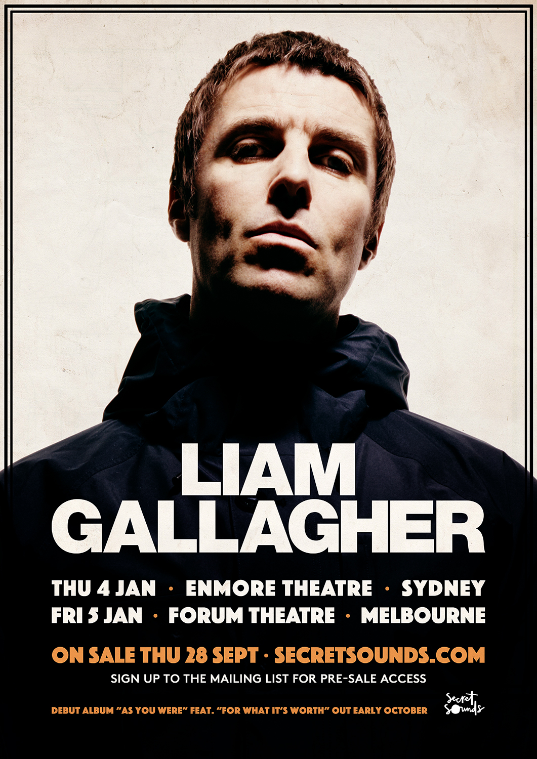 Liam Gallagher - 2017 Australian Tour