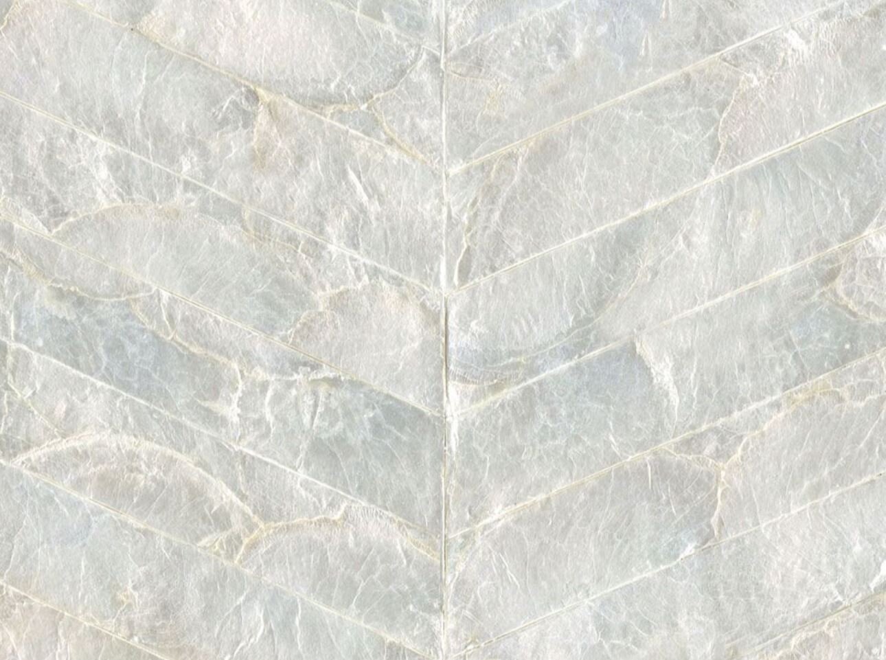 Flexi Mother of Pearl Chevron (2 colors) Tiles of Genuine Seashell