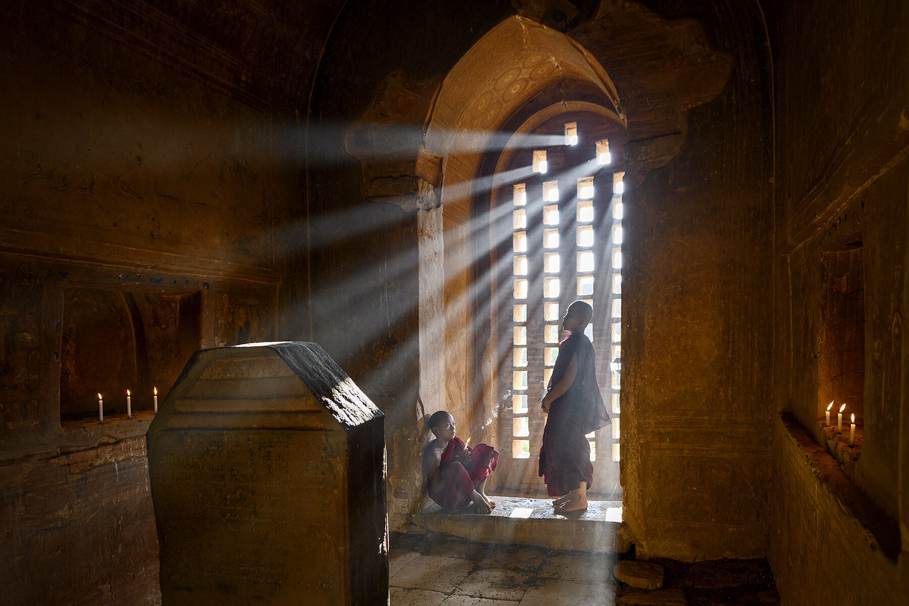 Young monks in Bagan, Myanmar by Chris McLennan
