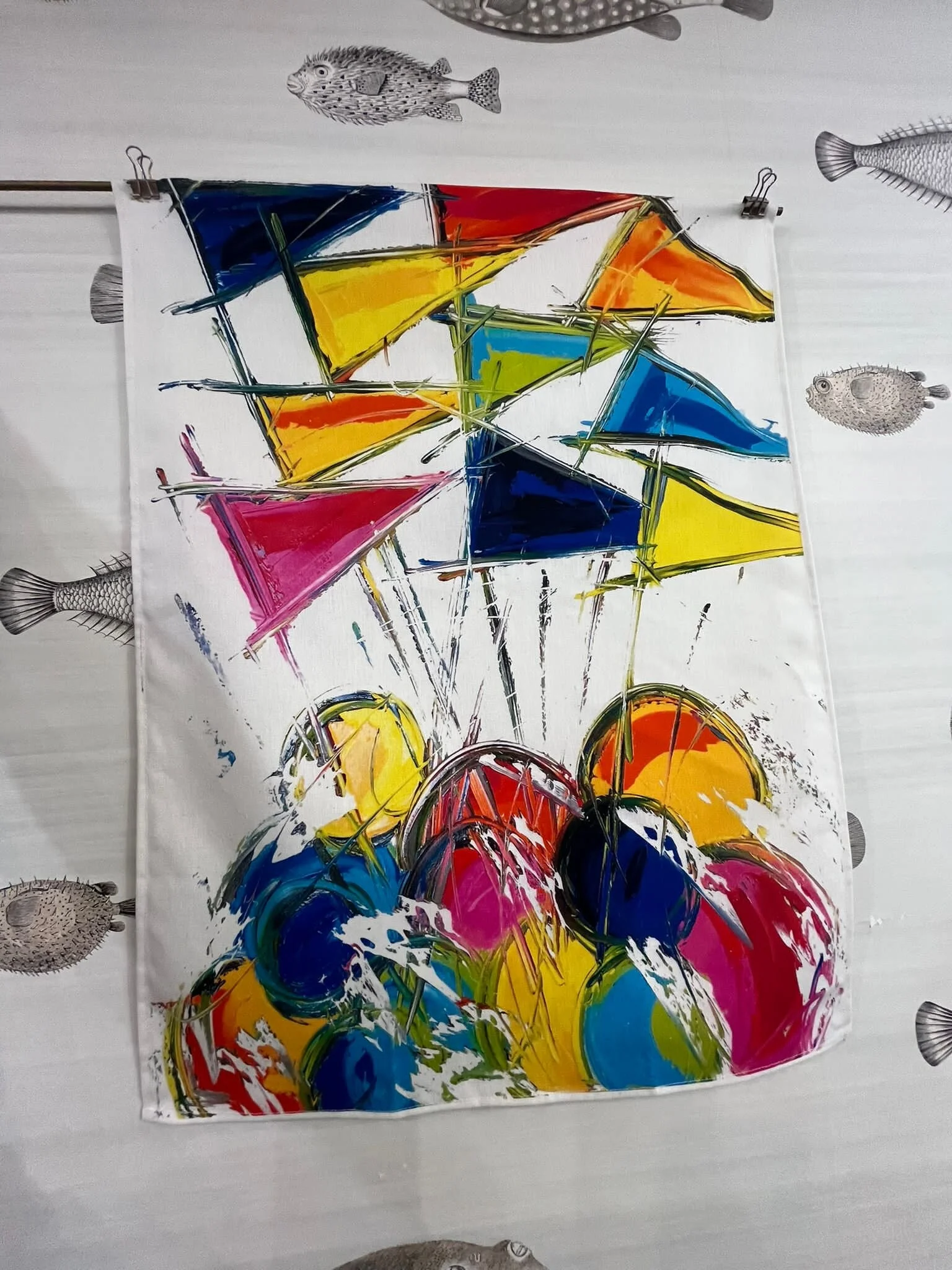 Torchon Fanions (exclusivité Sentier Côtier !) - Fabriqué en Bretagne