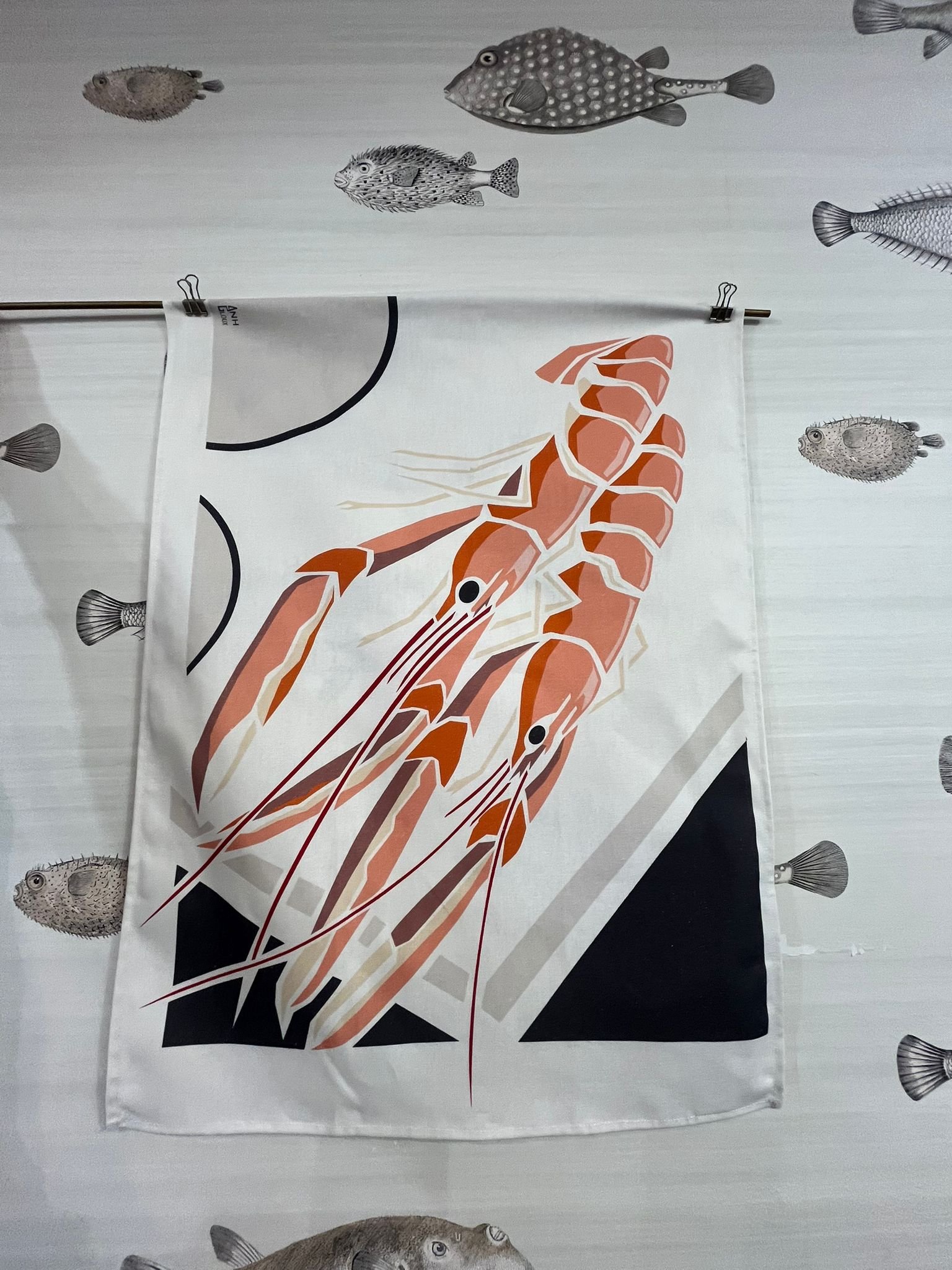 Torchon Langoustine - Fabriqué en Bretagne