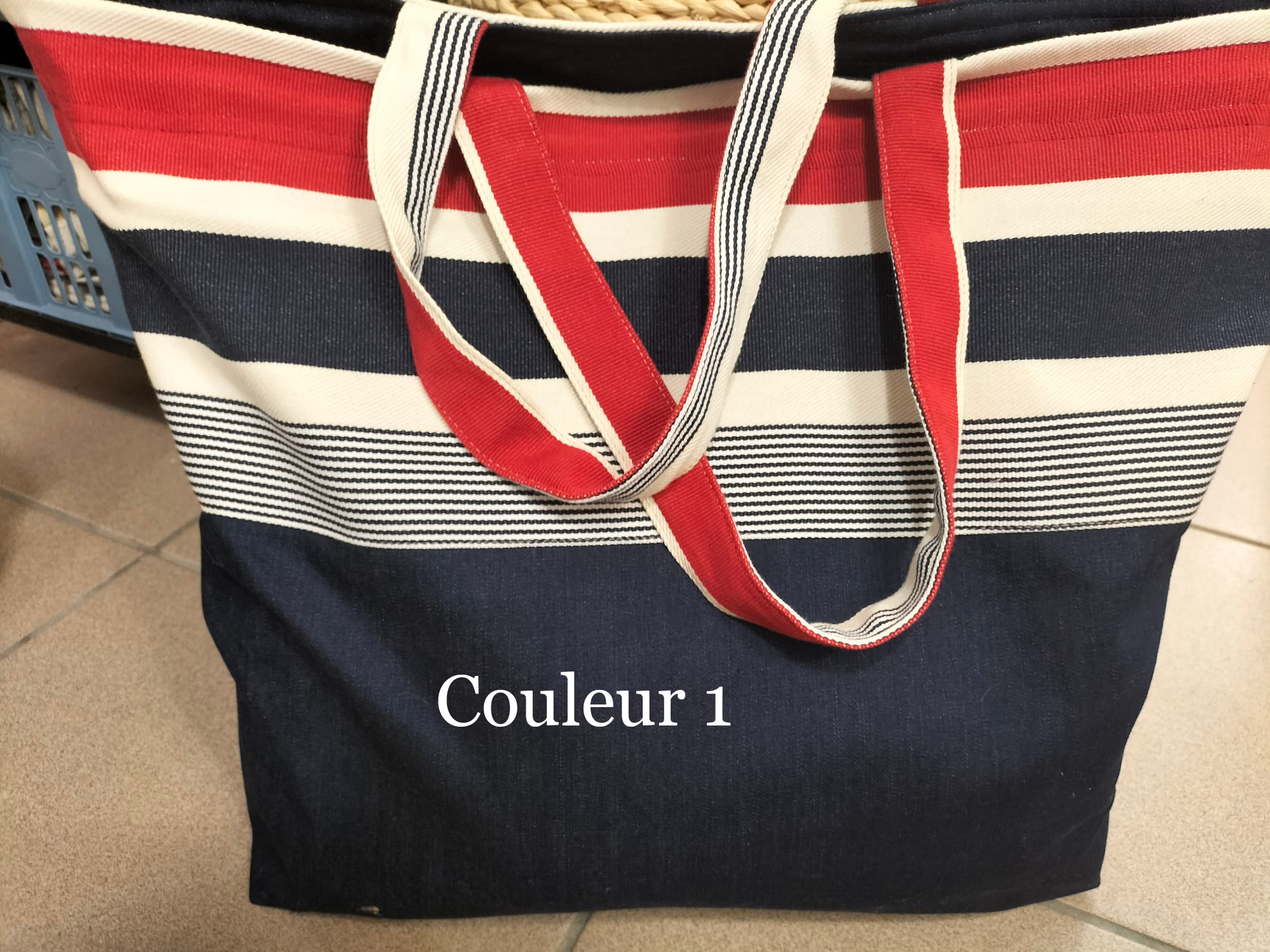 Sac rayé pour Aurélie